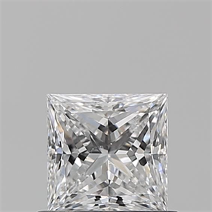 Picture of Natural Diamond 0.63 Carats, Princess with  Cut, D Color, SI1 Clarity and Certified by GIA