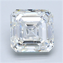 Natural Diamond 2.02 Carats, Asscher with  Cut, H Color, VVS2 Clarity and Certified by GIA