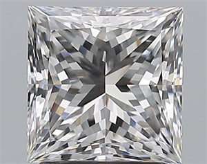 Picture of Natural Diamond 2.01 Carats, Princess with  Cut, D Color, IF Clarity and Certified by GIA