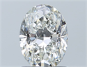 Natural Diamond 0.90 Carats, Oval with  Cut, H Color, VS2 Clarity and Certified by GIA
