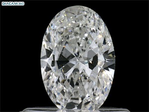 Foto Diamante Natural 0.46 quilates, Ovalado , Color F, claridad SI2 y certificado GIA de