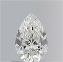 Natural Diamond 0.53 Carats, Pear with  Cut, H Color, VS1 Clarity and Certified by GIA