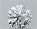 Natural Diamond 0.70 Carats, Round with Excellent Cut, F Color, SI2 Clarity and Certified by GIA