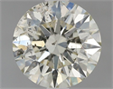 Natural Diamond 1.20 Carats, Round with Excellent Cut, K Color, I1 Clarity and Certified by GIA