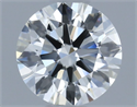 Natural Diamond 0.51 Carats, Round with Excellent Cut, H Color, VVS1 Clarity and Certified by IGI