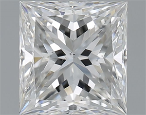 Foto Diamante Natural 1.50 quilates, Princesa , Color G, claridad SI1 y certificado GIA de