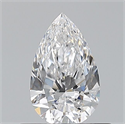 Natural Diamond 0.50 Carats, Pear with  Cut, D Color, VVS2 Clarity and Certified by GIA