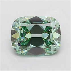 Picture of Lab Grown Diamond 2.73 Carats, Cushion with  Cut, Fancy Vivid Green Color, VVS2 Clarity and Certified by IGI