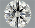 Natural Diamond 0.86 Carats, Round with Excellent Cut, K Color, SI2 Clarity and Certified by GIA
