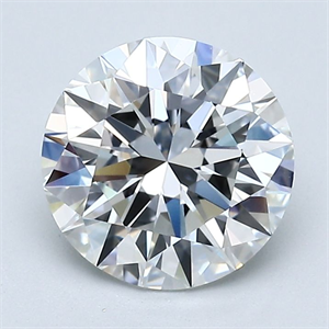 Picture of Natural Diamond 2.05 Carats, Round with Excellent Cut, F Color, VVS2 Clarity and Certified by GIA