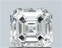 Natural Diamond 1.00 Carats, Asscher with  Cut, H Color, SI1 Clarity and Certified by GIA