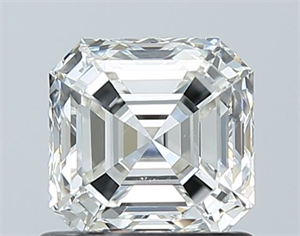 Picture of Natural Diamond 1.00 Carats, Asscher with  Cut, H Color, SI1 Clarity and Certified by GIA