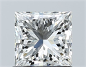 Natural Diamond 1.01 Carats, Princess with  Cut, H Color, VS1 Clarity and Certified by GIA