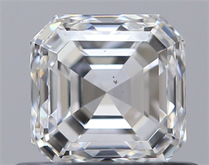 Foto Diamante Natural 0.61 quilates, Asscher , Color E, claridad SI1 y certificado GIA de