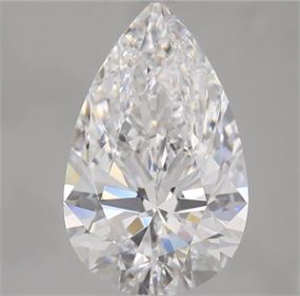 Picture of Natural Diamond 3.80 Carats, Pear with  Cut, D Color, VS2 Clarity and Certified by GIA