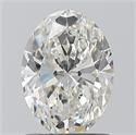 Natural Diamond 1.20 Carats, Oval with  Cut, H Color, VS2 Clarity and Certified by GIA