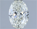 Natural Diamond 0.90 Carats, Oval with  Cut, I Color, SI1 Clarity and Certified by IGI