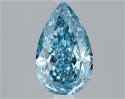 Picture of Lab Grown Diamond 1.64 Carats, Pear with  Cut, Fancy Vivid Blue Color, VS2 Clarity and Certified by IGI