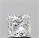 Natural Diamond 1.01 Carats, Princess with  Cut, E Color, VS1 Clarity and Certified by GIA