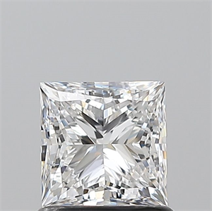 Picture of Natural Diamond 1.01 Carats, Princess with  Cut, E Color, VS1 Clarity and Certified by GIA