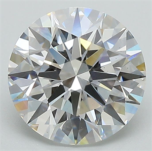 Picture of Lab Grown Diamond 2.54 Carats, Round with Excellent Cut, E Color, VS2 Clarity and Certified by GIA