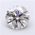 Lab Grown Diamond 1.61 Carats, Round with Ideal Cut, F Color, VS1 Clarity and Certified by IGI