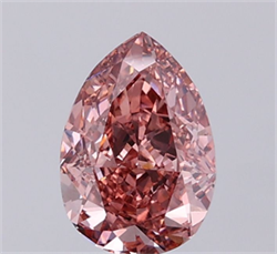 Picture of Lab Grown Diamond 1.92 Carats, Pear with  Cut, Fancy Light Brown Color, VS2 Clarity and Certified by IGI