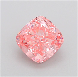 Picture of Lab Grown Diamond 1.51 Carats, CUSHION MODIFIED with  Cut, Fancy Vivid Pink Color, VS1 Clarity and Certified by IGI
