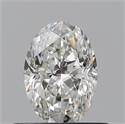 Natural Diamond 0.50 Carats, Oval with  Cut, G Color, SI2 Clarity and Certified by GIA