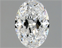 Natural Diamond 0.70 Carats, Oval with  Cut, D Color, VS1 Clarity and Certified by GIA