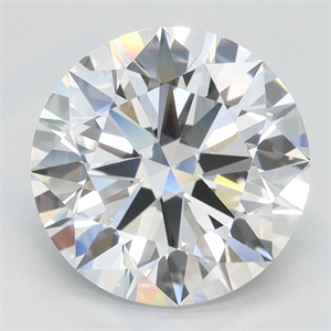 Picture of Lab Grown Diamond 2.70 Carats, Round with Ideal Cut, D Color, IF Clarity and Certified by IGI