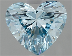 Picture of Lab Grown Diamond 1.58 Carats, Heart with  Cut, Fancy Intense Blue Color, VS1 Clarity and Certified by IGI