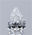 Natural Diamond 0.40 Carats, Pear with  Cut, D Color, VVS2 Clarity and Certified by GIA