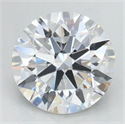 Lab Grown Diamond 2.57 Carats, Round with Excellent Cut, D Color, VVS1 Clarity and Certified by GIA