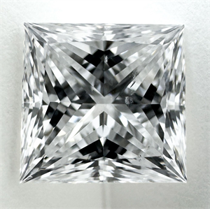 Picture of Natural Diamond 1.21 Carats, Princess with  Cut, E Color, SI2 Clarity and Certified by GIA