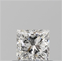 Natural Diamond 0.52 Carats, Princess with  Cut, G Color, VVS2 Clarity and Certified by GIA