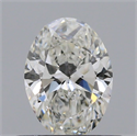 Natural Diamond 0.51 Carats, Oval with  Cut, H Color, SI1 Clarity and Certified by GIA