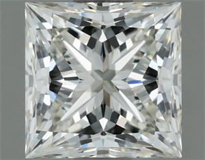 Picture of Natural Diamond 0.74 Carats, Princess with  Cut, I Color, IF Clarity and Certified by IGI