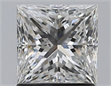 Natural Diamond 1.31 Carats, Princess with  Cut, F Color, SI1 Clarity and Certified by GIA