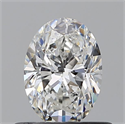 Natural Diamond 0.60 Carats, Oval with  Cut, F Color, VVS1 Clarity and Certified by GIA