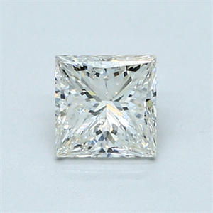 Foto Diamante Natural 0.71 quilates, Princesa , Color H, claridad SI1 y certificado GIA de