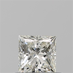 Picture of Natural Diamond 0.51 Carats, Princess with  Cut, K Color, VVS2 Clarity and Certified by GIA