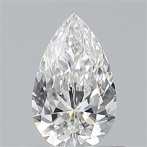 Picture of Natural Diamond 0.53 Carats, Pear with  Cut, F Color, VVS1 Clarity and Certified by GIA