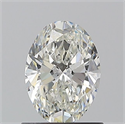 Natural Diamond 0.90 Carats, Oval with  Cut, H Color, SI1 Clarity and Certified by GIA