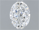 Natural Diamond 0.80 Carats, Oval with  Cut, D Color, SI2 Clarity and Certified by GIA