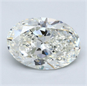 Natural Diamond 2.50 Carats, Oval with  Cut, I Color, VS1 Clarity and Certified by GIA
