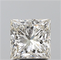 Natural Diamond 1.70 Carats, Princess with  Cut, L Color, SI1 Clarity and Certified by GIA
