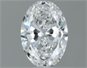 Natural Diamond 0.53 Carats, Oval with  Cut, F Color, VVS1 Clarity and Certified by GIA