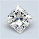 Natural Diamond 1.52 Carats, Princess with  Cut, I Color, SI1 Clarity and Certified by GIA