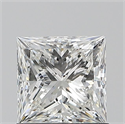 Natural Diamond 1.00 Carats, Princess with  Cut, G Color, SI1 Clarity and Certified by GIA